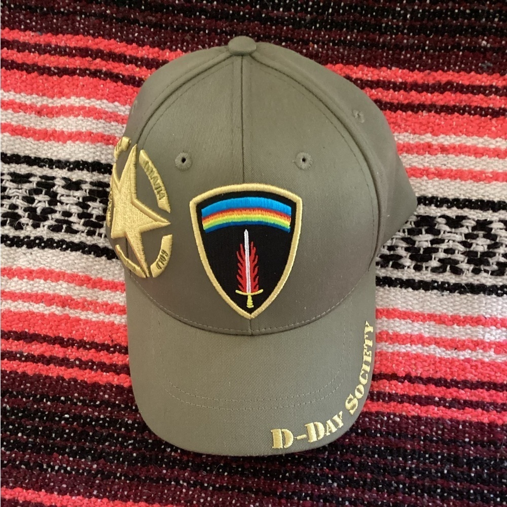 NEW-D-Day Society National D-Day Memorial Green Embroidered Hat Cap World War II